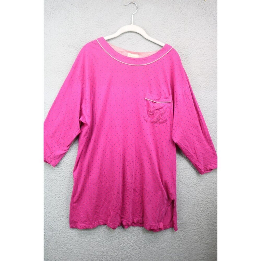 Victoria's Secret Vintage 3/4 Sleeve Polka Dot Nightgown-M/L-Y2K-Embroidered